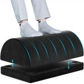 FlexiPulse™ Ergonomic Foot Rest for Under Desk – Adjustable Memory Foam Support